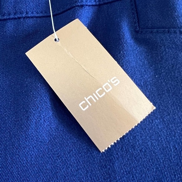CHICO'S SO SLIMMING STRAIGHT LEG PULL ON PANTS IN BLUE NWT WOMEN'S SIZE XS - Picture 11 of 11